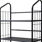Black Metal Five Tier Bookcase - 64-inch
