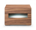 Wood Lighted Two Drawer Nightstand - 16-inch