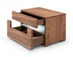 Wood Lighted Two Drawer Nightstand - 16-inch