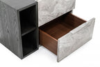 Wood Two Drawer Nightstand - 18-inch