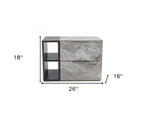 Wood Two Drawer Nightstand - 18-inch