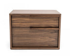 Wood Two Drawer Nightstand - 18-inch