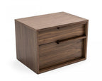 Wood Two Drawer Nightstand - 18-inch