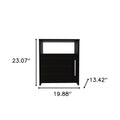 Black Wood Nightstand - 23-inch