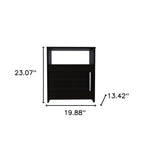 Black Wood Nightstand - 23-inch