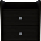 Wood Two Drawer Nightstand - 22-inch