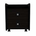 Wood Two Drawer Nightstand - 22-inch
