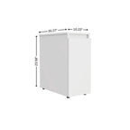 White Wood Freestanding Bathroom Vanity - 10-inch