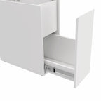 White Wood Freestanding Bathroom Vanity - 10-inch