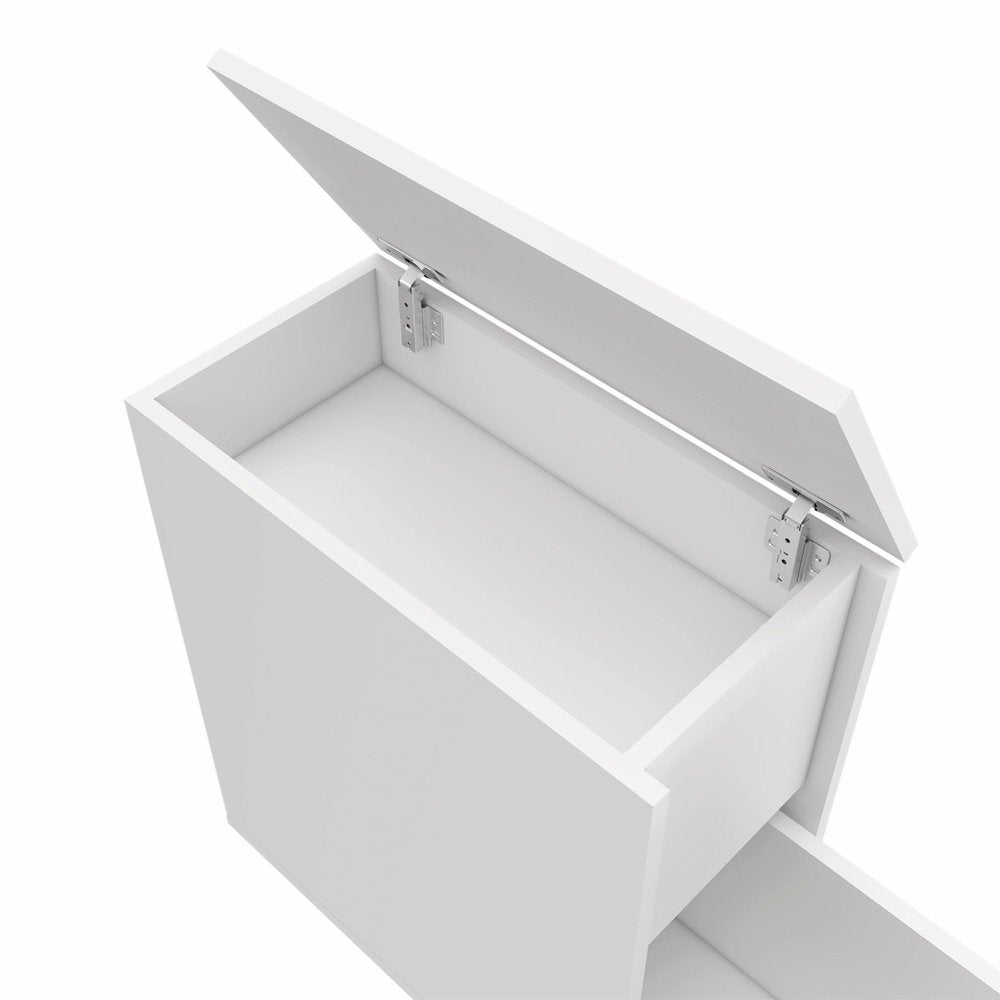 White Wood Freestanding Bathroom Vanity - 10-inch