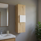 Light Oak and White Multi Purpose Vertical Hanging Cabinet