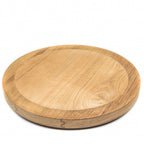 Brown Solid Wood Round Accent Mirror - 11-inch
