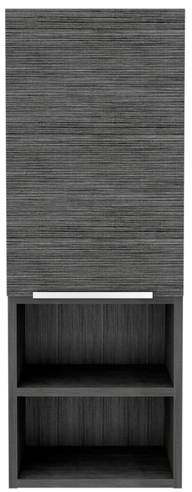 Gray Wood Floating Single Door Bathroom Vanity - 12-inch