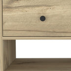 Natural and Oak Wood Storage Bench with Drawers Shoe Storage and Shelves