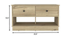 Natural and Oak Wood Storage Bench with Drawers Shoe Storage and Shelves