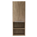 Natural Wood Wall Mounted Single Door Medicine Cabinet - 12-inch