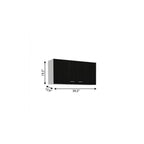 Black and White Wood Wall Mounted Accent Cabinet with Two Doors - 39-inch