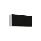 Black and White Wood Wall Mounted Accent Cabinet with Two Doors - 39-inch