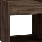 Dark Walnut Manufactured Wood Rectangular Coffee Table with Shelf - 32-inch
