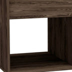 Dark Walnut Manufactured Wood Rectangular Coffee Table with Shelf - 32-inch