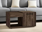 Dark Walnut Manufactured Wood Rectangular Coffee Table with Shelf - 32-inch
