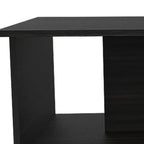 Black Wood Abstract Coffee Table - 35-inch