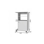 White 24 Rolling Kitchen Cart with Storage