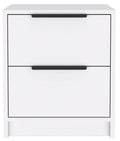 Wood Two Drawer Nightstand - 19-inch