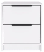 Wood Two Drawer Nightstand - 19-inch