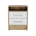Wood Two Drawer Nightstand - 20-inch