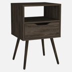 Wood One Drawer Nightstand - 25-inch