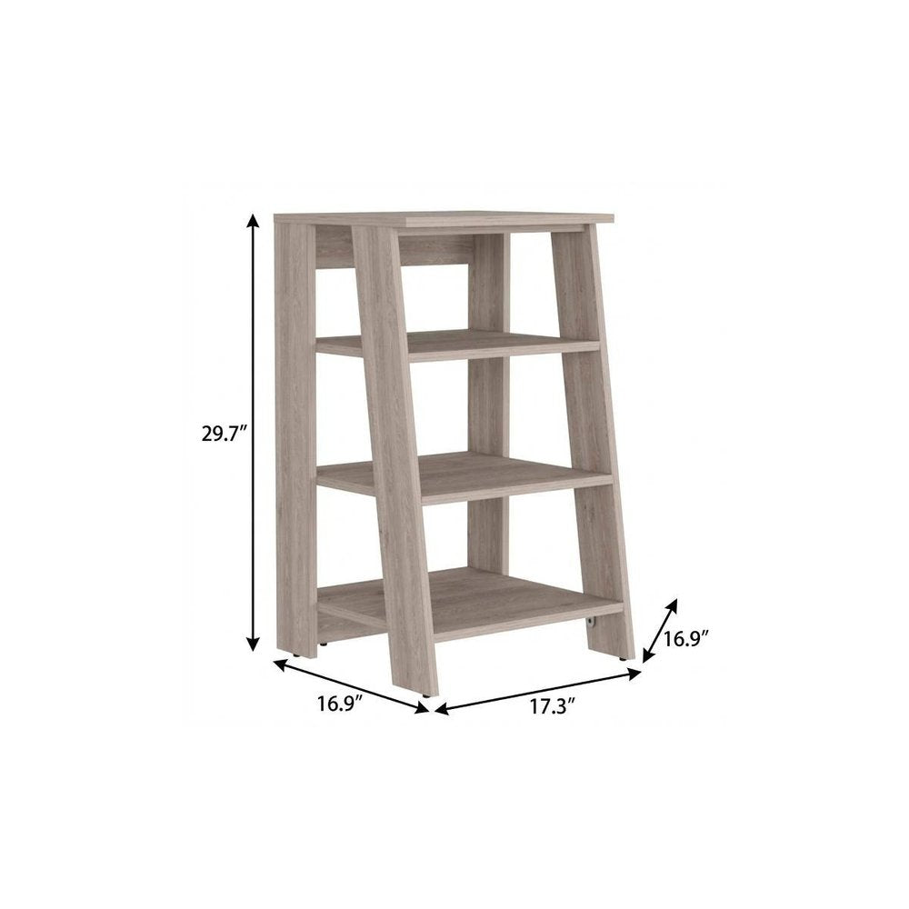 Light Gray Wood Freestanding Bathroom Vanity - 17-inch
