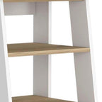 Oak and White Wood Freestanding Bathroom Vanity - 17-inch