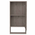 Light Gray Wood Floating Double Door Bathroom Vanity and Medicine Cabinet with Mirror