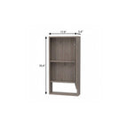 Light Gray Wood Floating Double Door Bathroom Vanity and Medicine Cabinet with Mirror