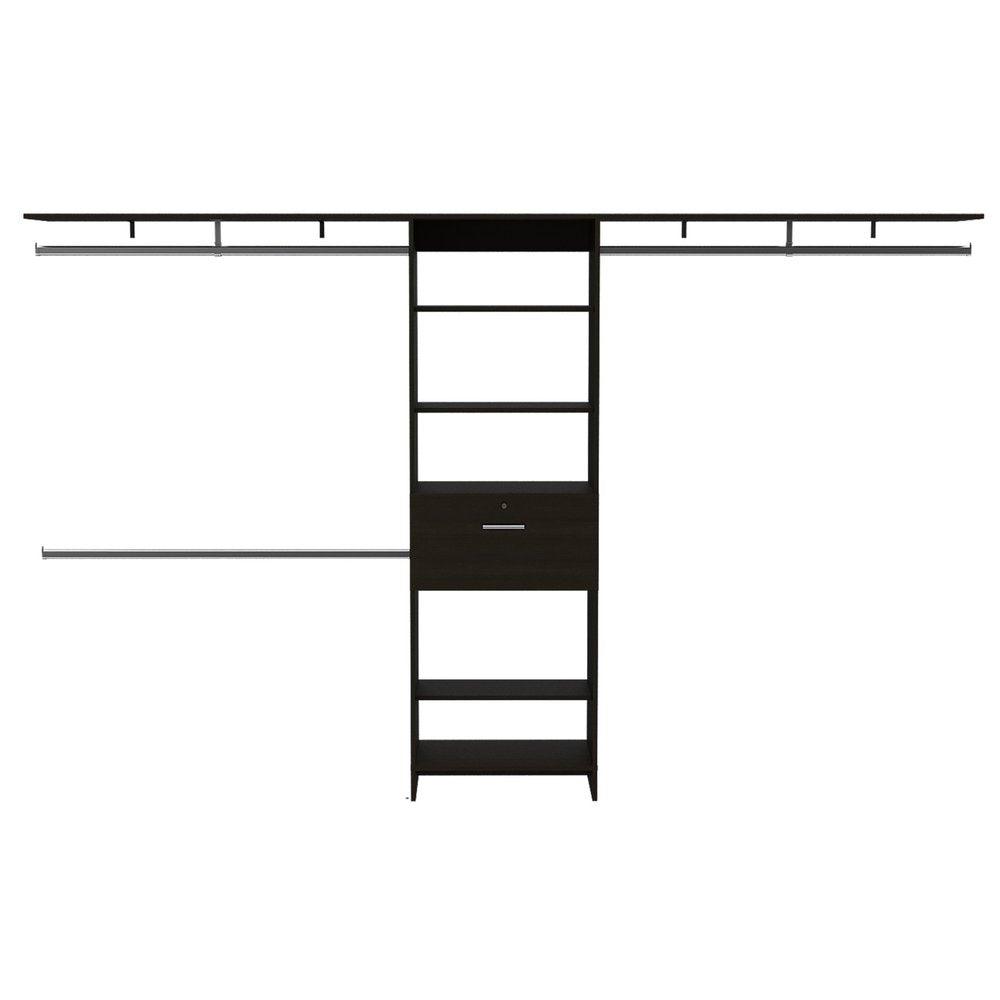 Black Manufactured Wood Organizer - 118-inch