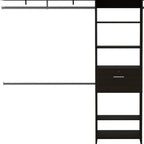 Black Manufactured Wood Organizer - 118-inch