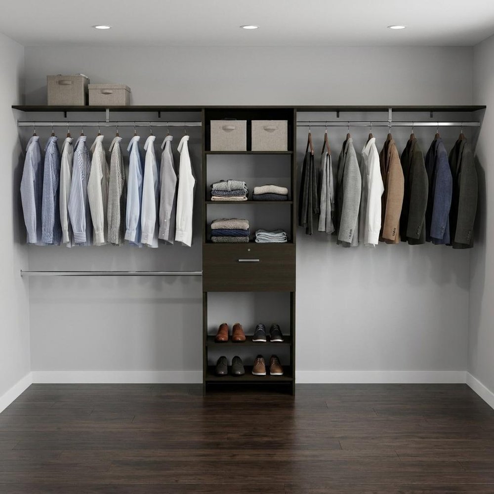 Black Manufactured Wood Organizer - 118-inch
