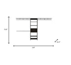 Black Manufactured Wood Organizer - 118-inch