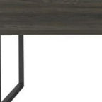 Gray and Onyx Metal Lift Top Coffee Table with Two Shelves - 41-inch