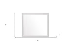 White Framed Dresser Mirror - 35-inch