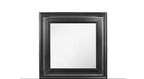 Gray Square Wood Framed Accent Mirror - 38-inch