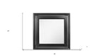 Gray Square Wood Framed Accent Mirror - 38-inch