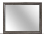 Gray Wood Framed Accent Mirror - 37-inch