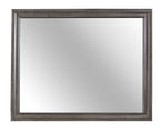 Gray Wood Framed Accent Mirror - 37-inch