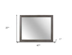 Gray Wood Framed Accent Mirror - 37-inch