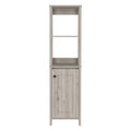 Light Gray Wood Freestanding Single Door Bathroom Vanity - 16-inch