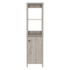 Light Gray Wood Freestanding Single Door Bathroom Vanity - 16-inch