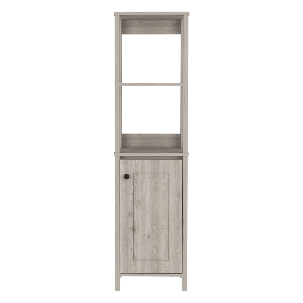 Light Gray Wood Freestanding Single Door Bathroom Vanity - 16-inch
