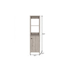 Light Gray Wood Freestanding Single Door Bathroom Vanity - 16-inch